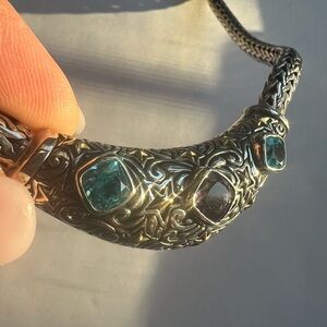 Samuel Behnam BJC 18k yellow gold, 925 Sterling silver and gemstones necklace